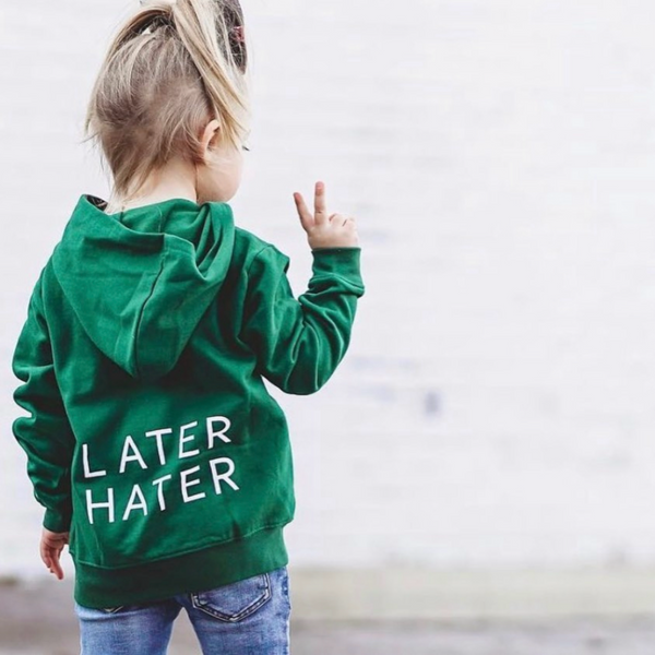 LATER HATER ZIP FRONT HOODIE