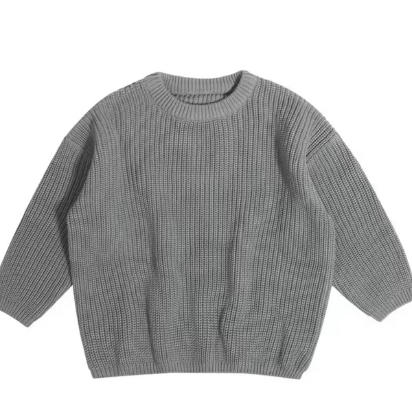 CHARCOAL KNIT SWEATER