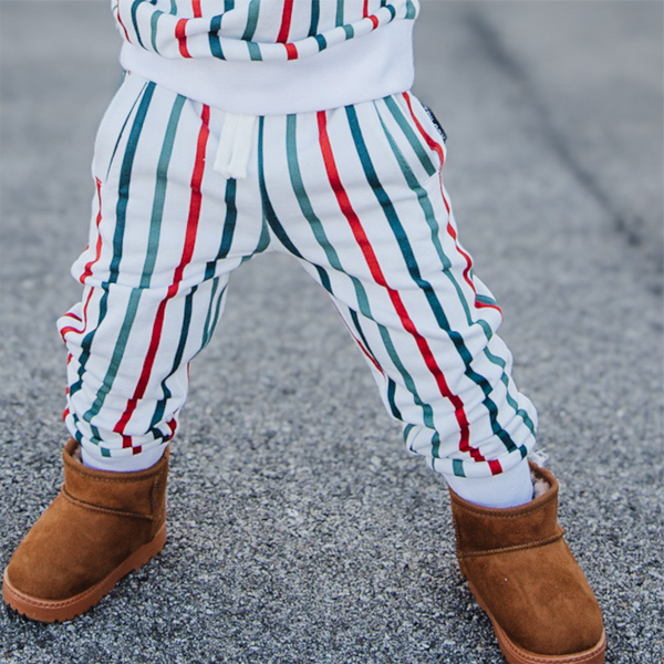 CHRISTMAS STRIPED JOGGERS