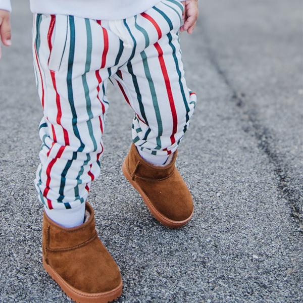 CHRISTMAS STRIPED JOGGERS